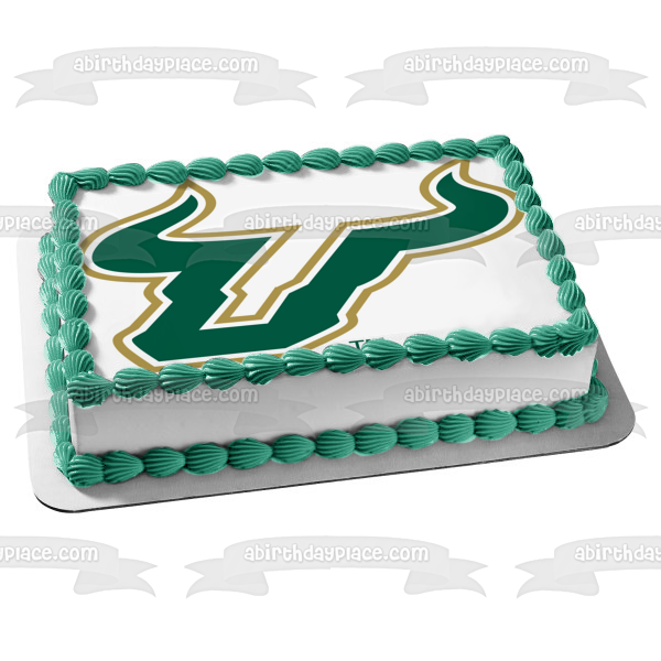 University of South Florida Bulls Logo Edible Cake Topper Image ABPID04096