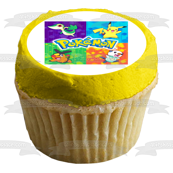 Pokemon Pikachu Snivy Tepig and Oshawott Edible Cake Topper Image ABPID04309