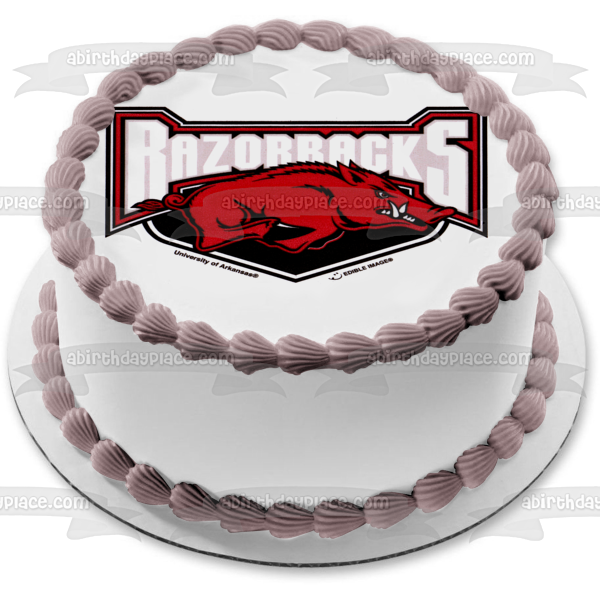 Arkansas Razorbacks Logotipos alternativos 2001 a 2008 Imagen comestible para decoración de tartas ABPID04236 