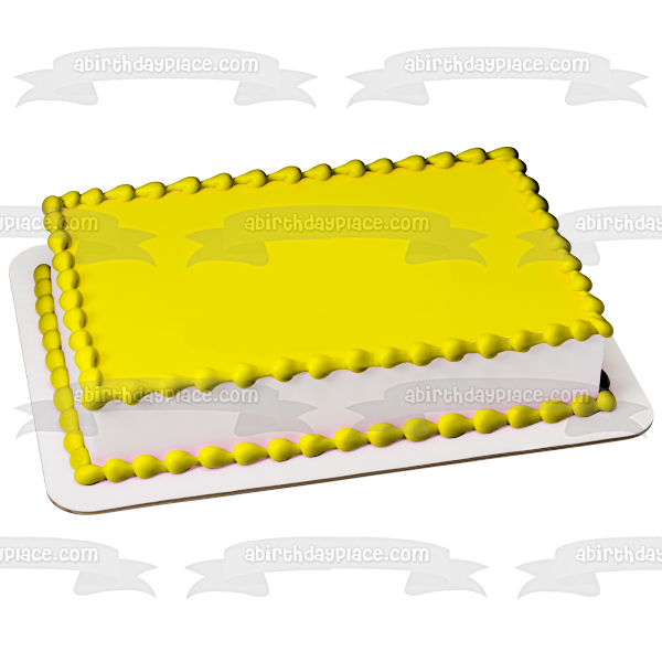 Imagen comestible para decoración de tarta con fondo sólido de color amarillo ABPID04329 