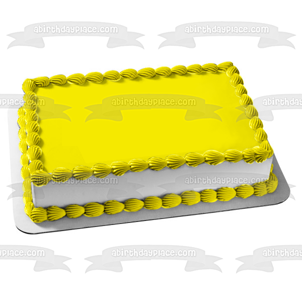 Imagen comestible para decoración de tarta con fondo sólido de color amarillo ABPID04329 