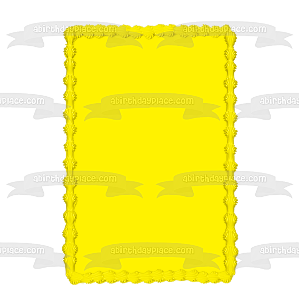 Imagen comestible para decoración de tarta con fondo sólido de color amarillo ABPID04329 