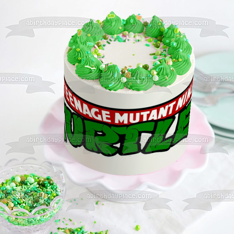 8 inch Round Teenage Mutant Ninja Turtles Birthday Edible Cake/cupcake Topper, Size: 8 Round Cake