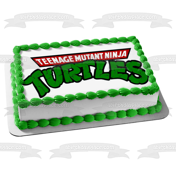 Imagen comestible para decoración de tarta con el logotipo de las Tortugas Ninja mutantes adolescentes ABPID04246 