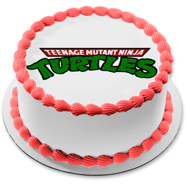 Imagen comestible para decoración de tarta con el logotipo de las Tortugas Ninja mutantes adolescentes ABPID04246 