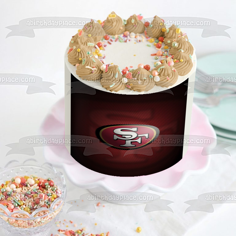 Imagen comestible para tarta de fútbol americano profesional de los San Francisco 49ers de la NFL ABPID04257 