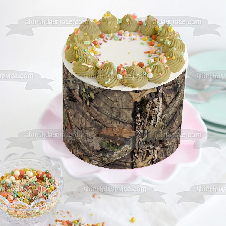 Mossy Oak Break-Up Country Camuflaje Decoración comestible para tarta Imagen ABPID04363