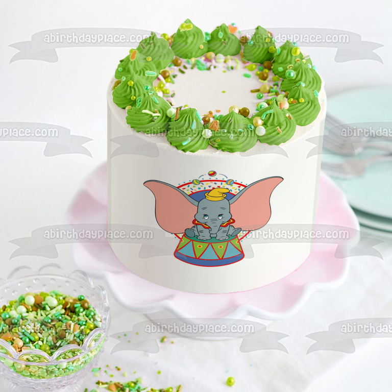 Dumbo Circus Juggling Edible Cake Topper Image ABPID04365