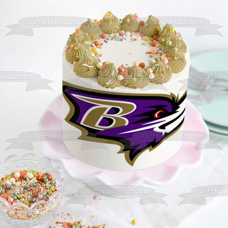 Baltimore Ravens Professional American Football Team Edible Cake Topper Image ABPID04271