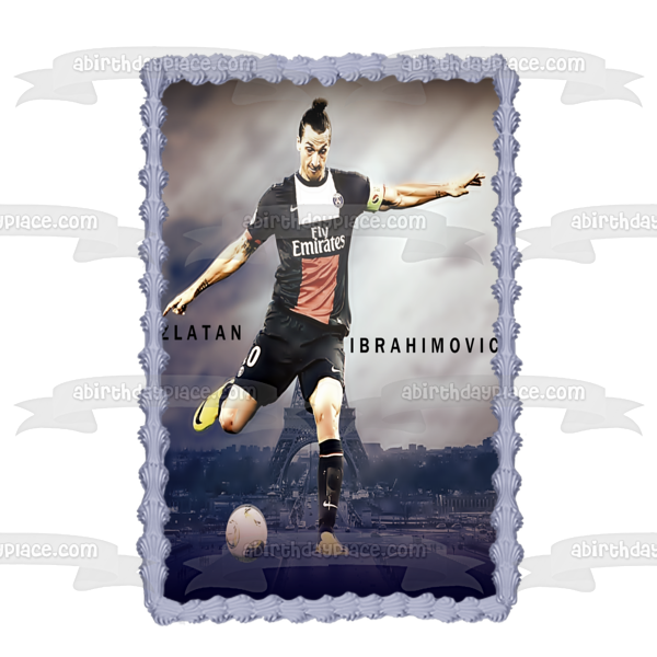 Zlatan Ibrahimovic Swedish Professional Footballer Edible Cake Topper Image ABPID04274