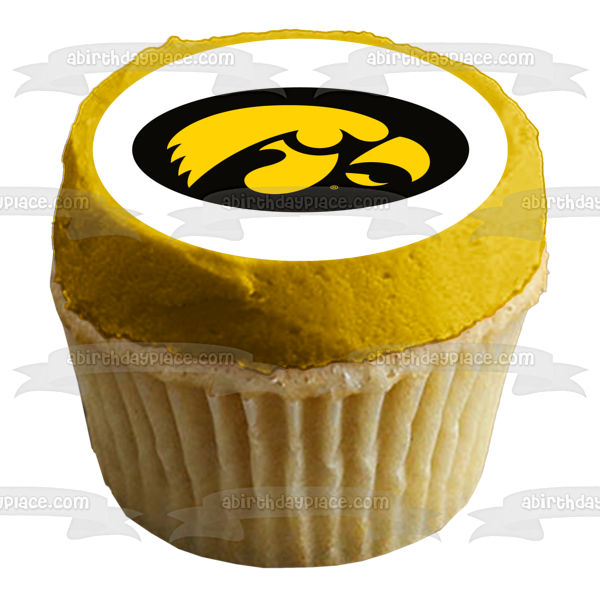 University of Iowa College Athletics Logo Edible Cake Topper Image ABPID04281