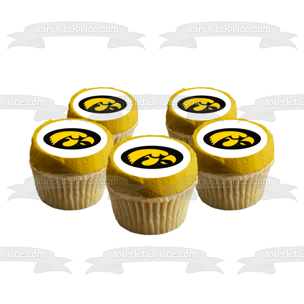 University of Iowa College Athletics Logo Edible Cake Topper Image ABPID04281