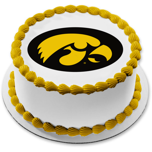 University of Iowa College Athletics Logo Edible Cake Topper Image ABPID04281