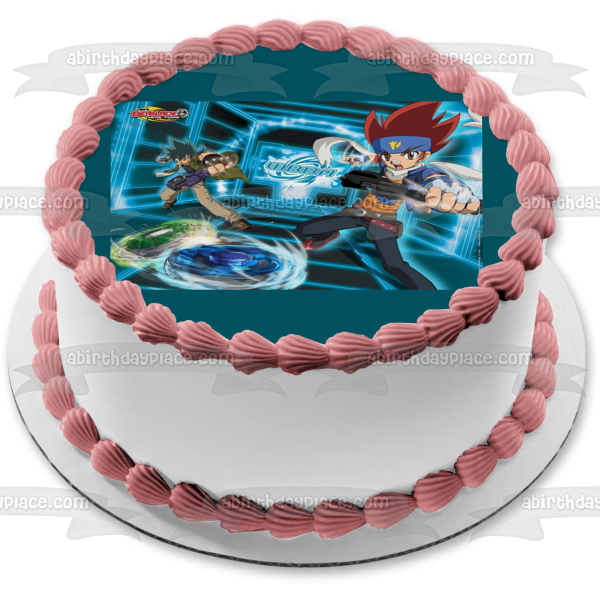 Beyblade Metal Fusion Gingka Hagane and Kyoya Tategami Edible Cake Topper Image ABPID04282