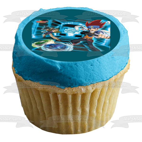 Beyblade Metal Fusion Gingka Hagane and Kyoya Tategami Edible Cake Topper Image ABPID04282