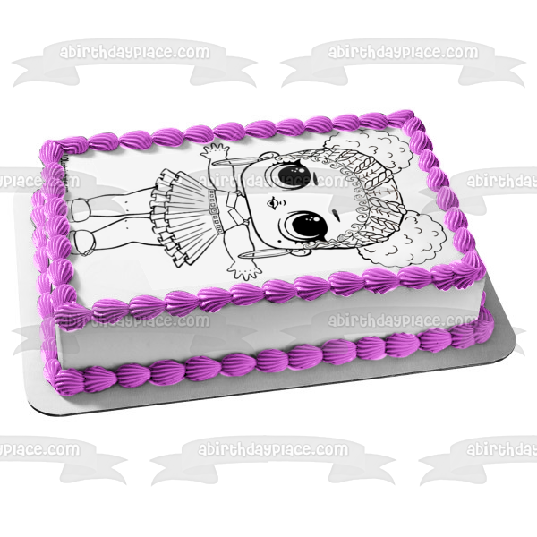 LOL. Surprise Big Surprise Purple Queen Edible Cake Topper Image ABPID04407