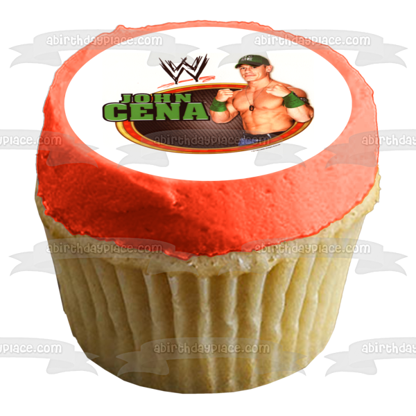 WWE John Cena - Decoración comestible para tarta de lucha libre profesional, imagen ABPID04412 