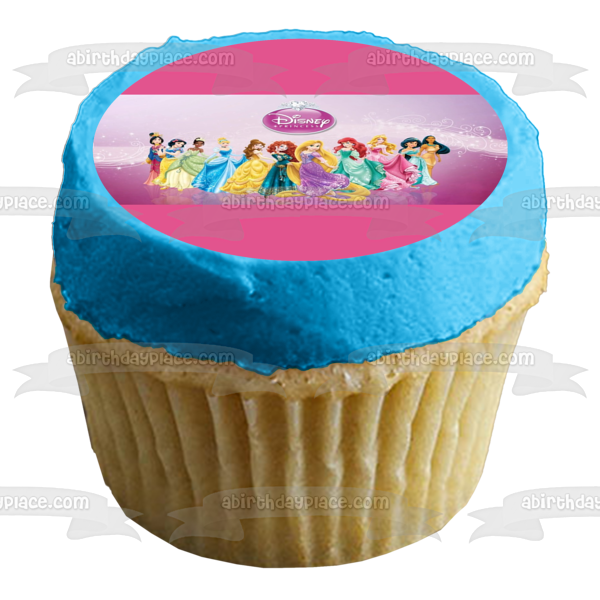 Princesas Rapunzel Mulan Blancanieves y Aurores Decoración comestible para tarta Imagen ABPID04449 