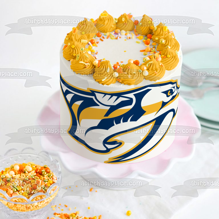 Nashville Predators Equipo profesional de hockey sobre hielo Nashville Tennessee Preds Imagen comestible para tarta ABPID04486 