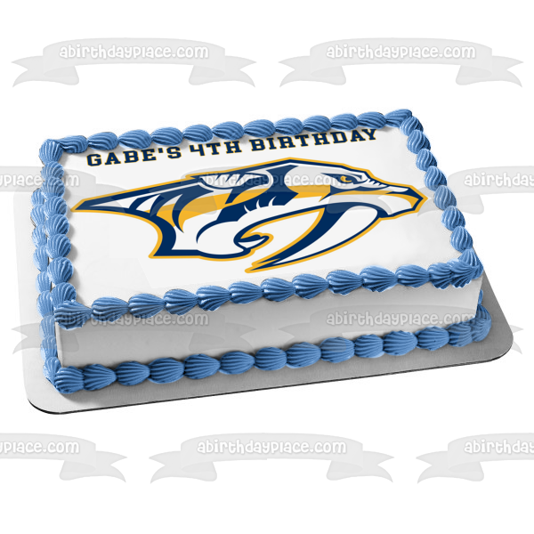 Nashville Predators Equipo profesional de hockey sobre hielo Nashville Tennessee Preds Imagen comestible para tarta ABPID04486 