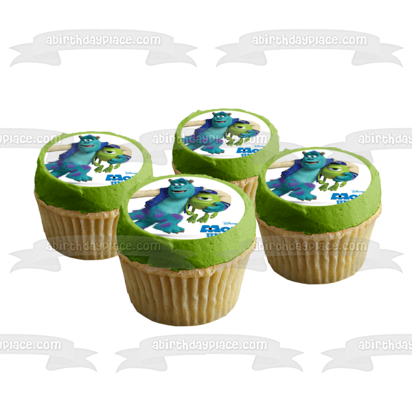 Monsters University Mike Wazowski and James P. Sullivan Edible Cake Topper Image ABPID04577