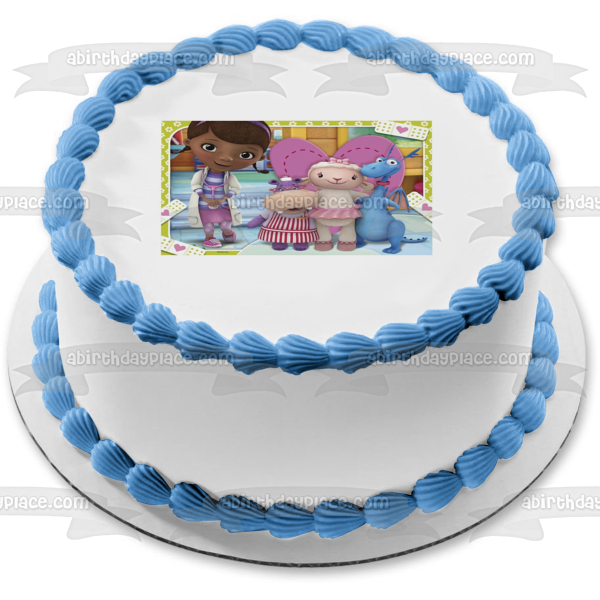 Imagen de decoración comestible para tarta de Doc McStuffins Dottie Lambie Hallie y Stuffy ABPID04593 