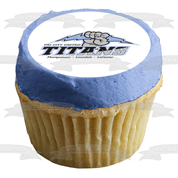 Tri City United Titans Logo Montgomery Lonsdale and  Lecenter Edible Cake Topper Image ABPID04710