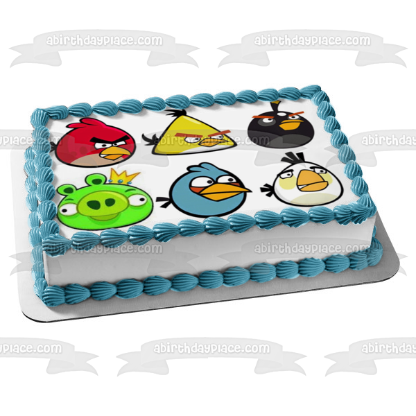 Angry Birds Red Chuck Bomb the Blues Matilda Edible Cake Topper Image ABPID04737