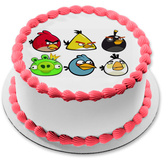 Angry Birds Red Chuck Bomb the Blues Matilda Edible Cake Topper Image ABPID04737