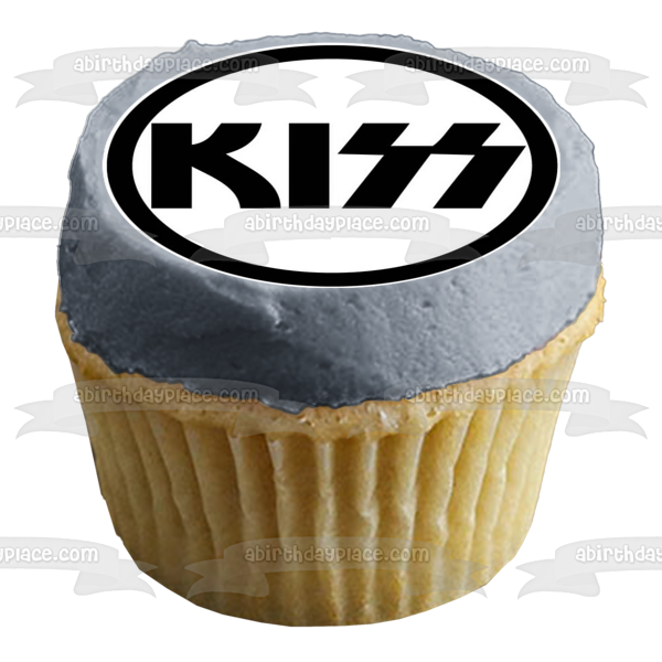 Kiss Logo American Rock Band Symbols Edible Cupcake Topper Images ABPID04675