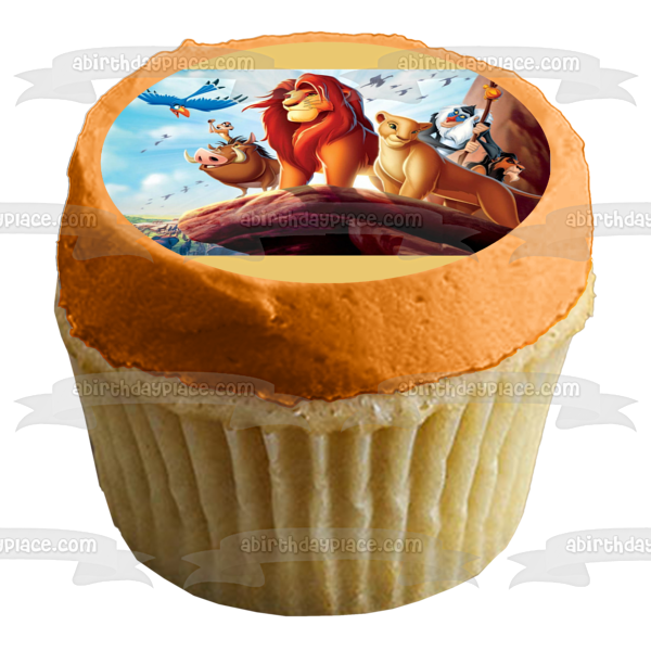 Imagen de decoración comestible para tarta del Rey León Simba Rafiki y Pumba ABPID04912 