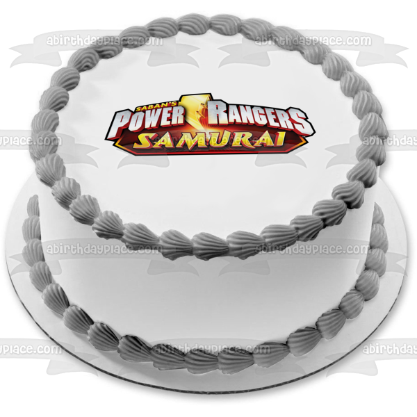 Imagen comestible para decoración de tarta con el logotipo de Samurai de los Power Rangers de Saban ABPID04914 