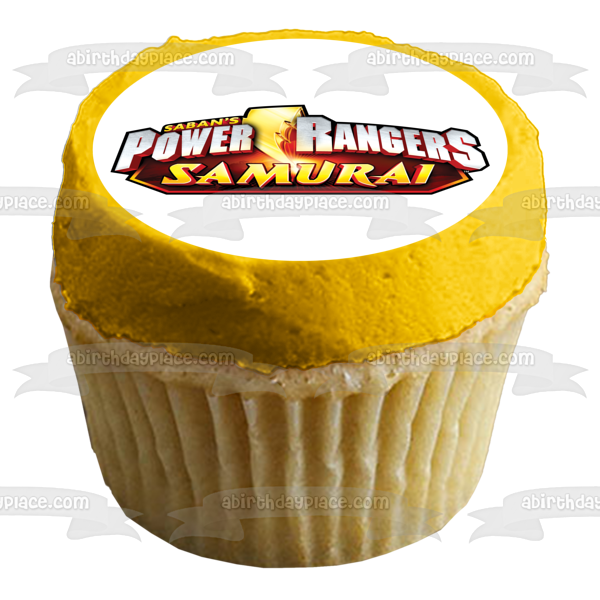 Imagen comestible para decoración de tarta con el logotipo de Samurai de los Power Rangers de Saban ABPID04914 