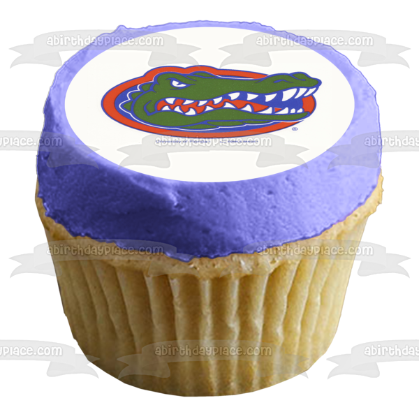 Imagen de decoración comestible para tarta con logotipo de Florida Gators de la Universidad de Florida Athletics College Sports ABPID04927 