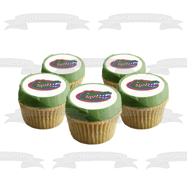 Imagen de decoración comestible para tarta con logotipo de Florida Gators de la Universidad de Florida Athletics College Sports ABPID04927 