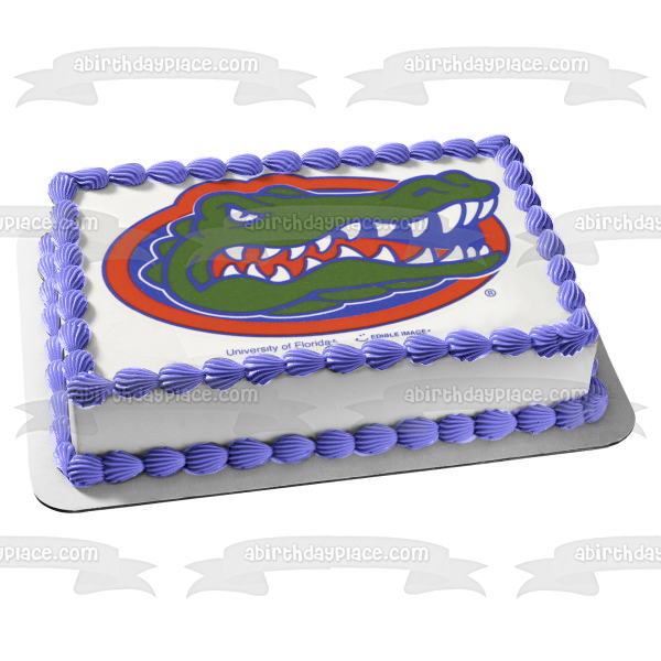 Imagen de decoración comestible para tarta con logotipo de Florida Gators de la Universidad de Florida Athletics College Sports ABPID04927 