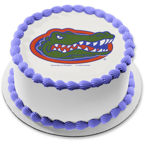 Imagen de decoración comestible para tarta con logotipo de Florida Gators de la Universidad de Florida Athletics College Sports ABPID04927 