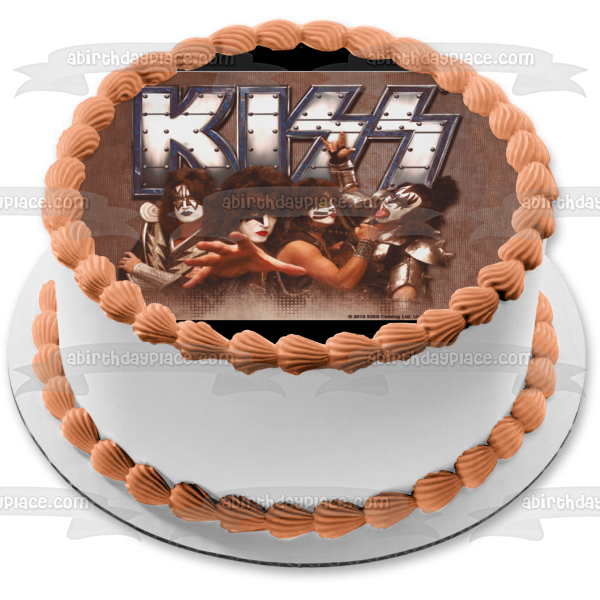 Imagen comestible para tarta con logotipo de Kiss American Rock Band ABPID04820 