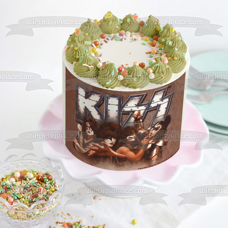 Imagen comestible para tarta con logotipo de Kiss American Rock Band ABPID04820 