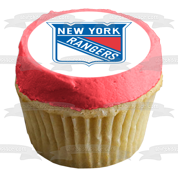 Imagen comestible para tarta del equipo profesional de hockey sobre hielo de los New York Rangers de la ciudad de Nueva York ABPID04840 