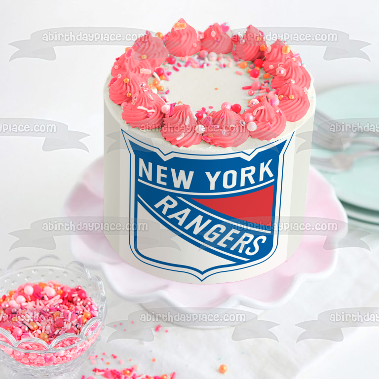 New York Rangers Edible Birthday Cake Topper