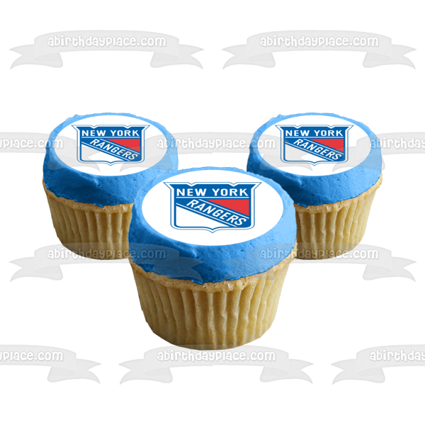 Imagen comestible para tarta del equipo profesional de hockey sobre hielo de los New York Rangers de la ciudad de Nueva York ABPID04840 