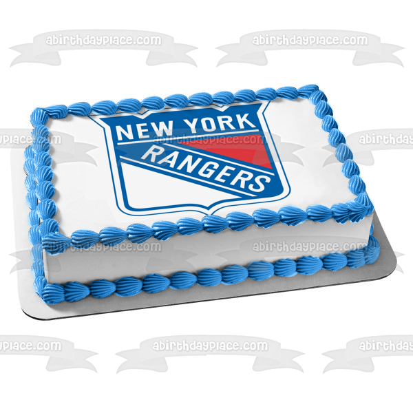 Imagen comestible para tarta del equipo profesional de hockey sobre hielo de los New York Rangers de la ciudad de Nueva York ABPID04840 