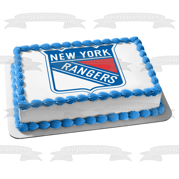 New York Rangers Edible Birthday Cake Topper