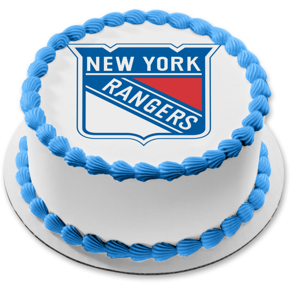 Imagen comestible para tarta del equipo profesional de hockey sobre hielo de los New York Rangers de la ciudad de Nueva York ABPID04840 