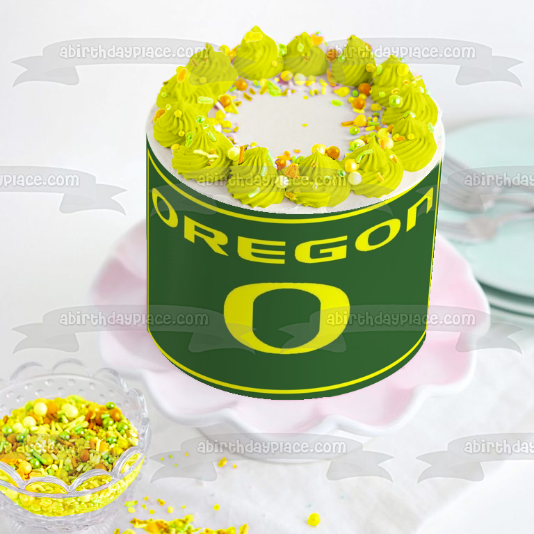 Oregon Ducks Universidad de Oregon Equipos Atléticos Logotipo alternativo Deportes universitarios NCAA Imagen comestible para tarta ABPID04967 