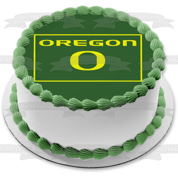 Oregon Ducks Universidad de Oregon Equipos Atléticos Logotipo alternativo Deportes universitarios NCAA Imagen comestible para tarta ABPID04967 