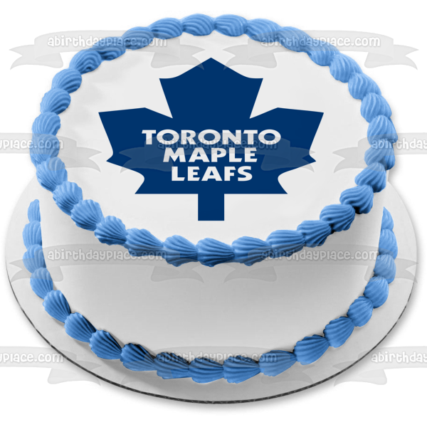 Toronto Maple Leafs Logo Equipo profesional de hockey sobre hielo Toronto Ontario Imagen comestible para tarta ABPID04871 