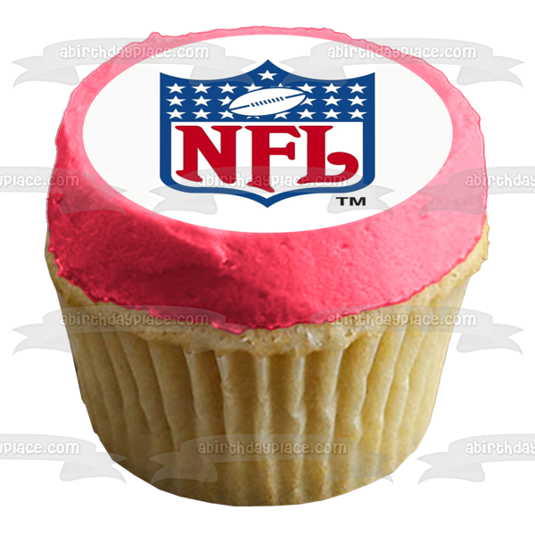 Imagen de decoración comestible para tarta con logotipo de la NFL de fútbol americano profesional ABPID04884 