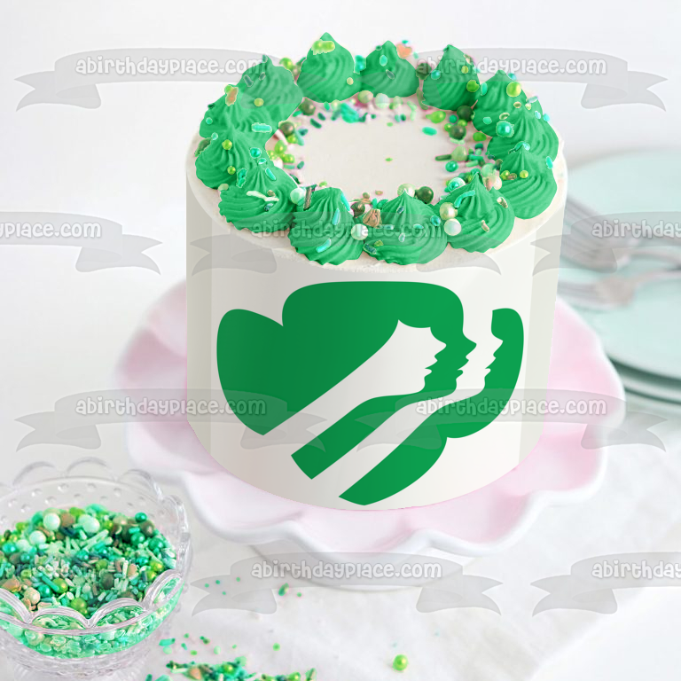 Imagen comestible para decoración de tarta con emblema de Girl Scouts of America ABPID05007 